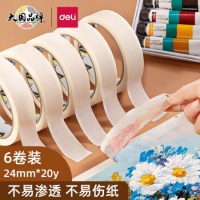 得力(deli)美纹纸胶带/装修遮蔽带/无痕纸/贴膜 24mm*20y...